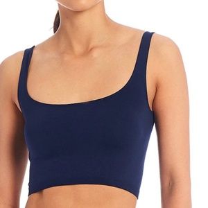 Free People Scoop Neck Crop Navy